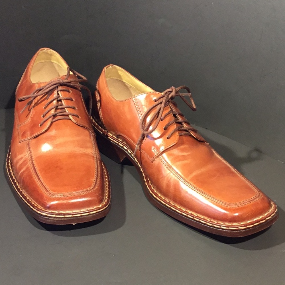 STACY ADAMS Brown Leather Oxford Dress Shoes Mens Size 8